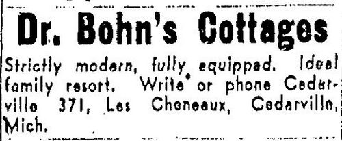 Berlins Resort (Dr. Bohns Cottages, Dr Bohns Resort) - May 1948 (newer photo)